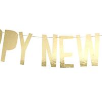 Letter Banner Happy New Year Goud - thumbnail