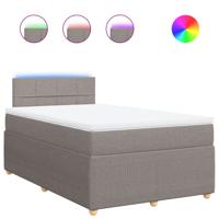 Boxspring met matras stof taupe 120x200 cm - thumbnail
