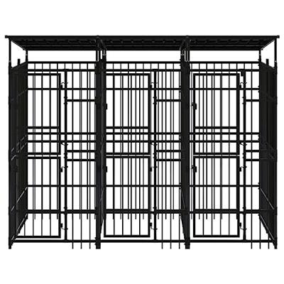 Hondenkennel met dak 5,53 m² staal
