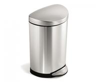 Simplehuman Afvalemmer Half Rond 10 liter (zilver) - thumbnail