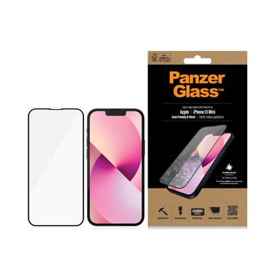 PanzerGlass™ Displaybescherming - beschermfolie iPhone 13 Mini Case Friendly, zwart