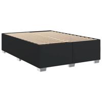 Boxspring met matras kunstleer zwart 140x190 cm - thumbnail