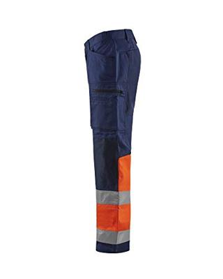 Blåkläder Werkbroek met stretch High-Vis 15511811 | Marineblauw/Oranje | Maat 60 - 7330509663004