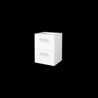 Basic-Line Start 46 Badkamermeubelset - 50 x 46 cm - Met Grepen - 2 Lades - Acryl Wastafel - 1 Kraangat - Ice White - thumbnail