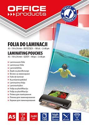 OFFICE products lamineerhoes A5, 160 micron (2 x 80 micron), pak van 100 stuks