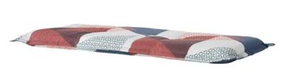 Madison bankkussen Triangle 150 x 48 x 7 cm polykatoen rood/blauw