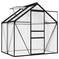 VidaXL Tuinkas 2,47 m³ aluminium antracietkleurig - thumbnail