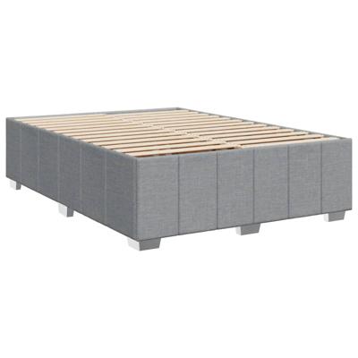 Boxspring met matras stof lichtgrijs 180x200 cm