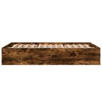 Bedframe bewerkt hout gerookt eikenkleurig 120x200 cm - thumbnail