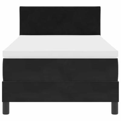 Boxspringbed met matras en LED fluweel zwart 100x200 cm