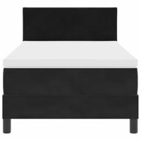 Boxspringbed met matras en LED fluweel zwart 100x200 cm - thumbnail