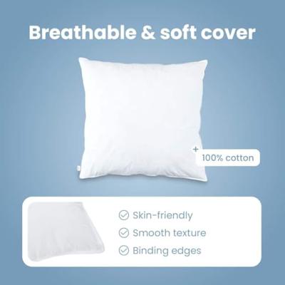 VidaXL Hoofdkussen met kussen 2 pcs wit 50 x 50 cm veren