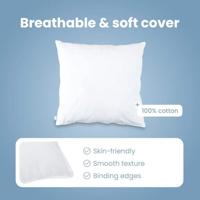 VidaXL Hoofdkussen met kussen 2 pcs wit 50 x 50 cm veren - thumbnail