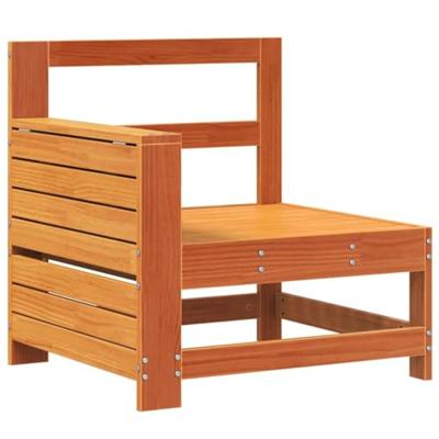 Tuinbank met armleuning en klaptafel grenenhout wasbruin Tuinbank met armleuning en klaptafel grenenhout wasbruin