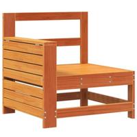 Tuinbank met armleuning en klaptafel grenenhout wasbruin - thumbnail