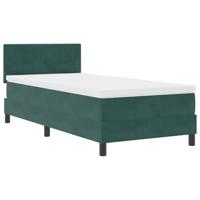 Boxspringbed met matras en LED fluweel donkergroen 80x200 cm - thumbnail