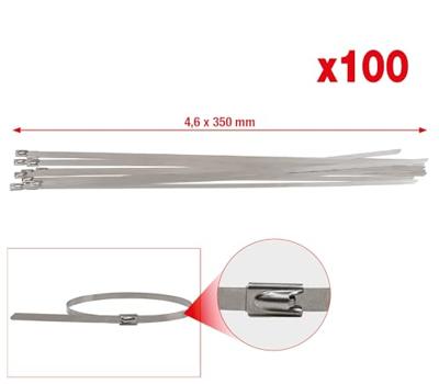 KS Tools 115.1593 RVS kabelbinder met kogelsluiting, 4,6x350mm, 100 stuks