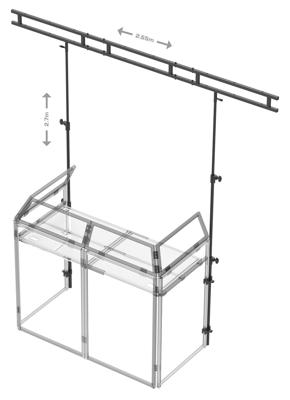 Vonyx DB3L Lichtbrug voor DB3 Pro DJ Booth