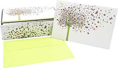 Tree of Butterflies Notitiekaarten 14 stuks Tree of Butterflies Notitiekaarten 14 stuks