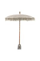 Balinese Parasol houten steel rond 180 cm macrame - thumbnail