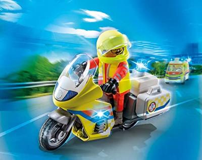 Playmobil City Life 71205 Motorfiets voor noodarts met knipperlicht - thumbnail