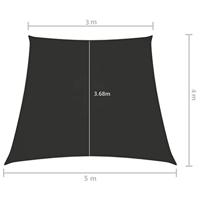 VidaXL Zonnezeil trapezium 3/5x4 m oxford stof antracietkleurig - thumbnail