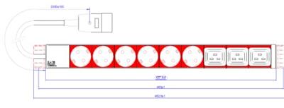 Bachmann 800.2333 19 inch Stekkerdoos voor patchkast 1 HE Geaarde contactdoos Grijs, Zwart, Rood Bachmann 800.2333 19 inch Stekkerdoos voor patchkast 1 HE Geaarde contactdoos Grijs, Zwart, Rood