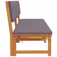 Ligstoel 1-persoon Bruin 200 x 57 x 75cm Massief acaciahout - thumbnail