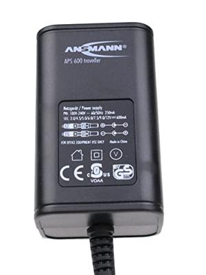 Ansmann 1209-0000 Stekkernetvoeding, instelbaar 3 V/DC, 4.5 V/DC, 5 V/DC, 6 V/DC, 7.5 V/DC, 9 V/DC, 12 V/DC 600 mA 7.2 W