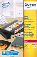Etiket Avery L7665-25 72x21.2mm voor media tape's 600 etiketten - thumbnail