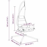 VidaXL Hangende ei-stoel beige 94 x 107 x 196,5 cm staal - thumbnail