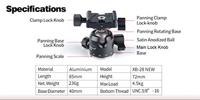 Sunwayfoto Ballhead XB-28II - thumbnail