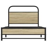 Bedframe zonder matras bewerkt hout sonoma eikenkleur 100x200cm - thumbnail