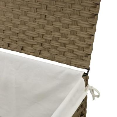 VidaXL Wasmand met deksel 55,5x35x34 cm poly rattan VidaXL Wasmand met deksel 55,5x35x34 cm poly rattan