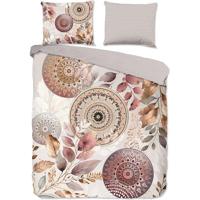 HIP Dekbedovertrek "mandalas & bladeren" - Grijs - (200x200/220 cm) - Katoen Satijn - thumbnail