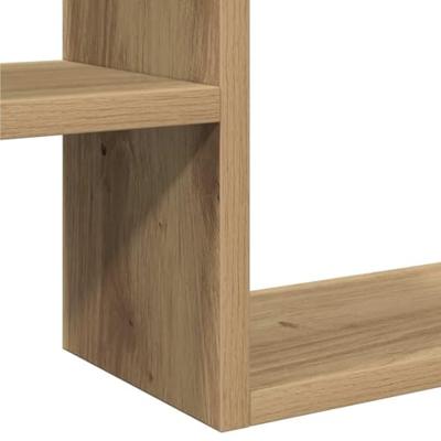 Wandschappen kubus 2 st 50x15x50 cm hout artisanaal eiken Wandschappen kubus 2 st 50x15x50 cm hout artisanaal eiken