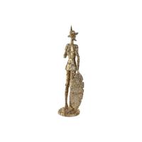 Decoratieve figuren Home ESPRIT Gouden Hars 10 x 10 x 37 cm - thumbnail
