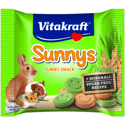 Vitakraft Sunnys knaagdierensnack + mineralen, suikervrij 50g