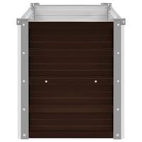 VidaXL Plantenbak verhoogd 160x40x45 cm gegalvaniseerd staal bruin - thumbnail