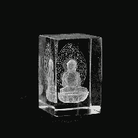 Kristal Laser Boeddha - thumbnail