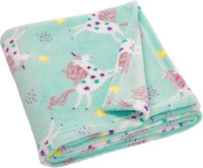 Playshoes fleece babydeken eenhoorn mintgroen Playshoes fleece babydeken eenhoorn mintgroen