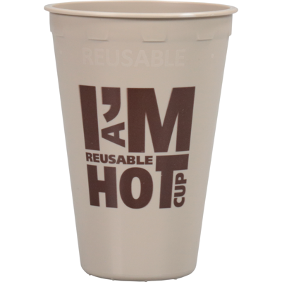 Depa | Beker | I´M a HOT cup | PP | reusable | automaatgeschikt | 180ml | 7.5oz | 96mm | taupe | 40 stuks