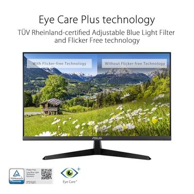 ASUS Eye Care VY279HF - 27 inch Full HD Monitor - 100 Hz, 1ms MPRT, AdaptiveSync - IPS Panel, Vesa 100x100, 16:9, 1920x1080, HDMI