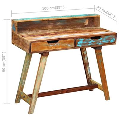 Bureau massief gerecycled hout