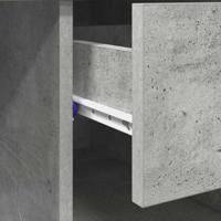 Bureau met lade Betongrijs 90 x 49.5 x 75 cm Bewerkt hout - thumbnail