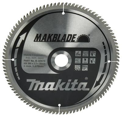 Makita Afkortzaagblad voor Hout | Makblade | Ø 260mm Asgat 30mm 100T - B-32873 Makita Afkortzaagblad voor Hout | Makblade | Ø 260mm Asgat 30mm 100T - B-32873