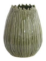 Light & Living Vaas 'Kopra' Keramiek, kleur Donkergroen - thumbnail