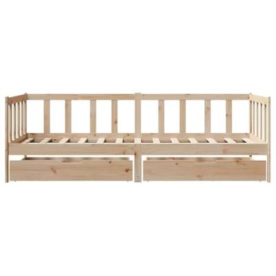 Slaapbank met lades 80x200 cm massief grenenhout