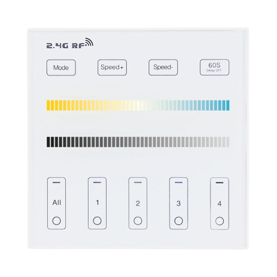 Milight 4-zone een kleur afstandsbediening paneel touch op batterij