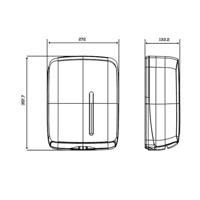 Jofel Jofel Timeless handdoekdispenser voor papieren handdoekjes kunststof - zwart - thumbnail